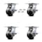 Service Caster 4 Inch Phenolic Caster Set with Roller Bearing and Brakes/Swivel Locks SCC SCC-35S420-PHR-SLB-BSL-4 - alternate 1